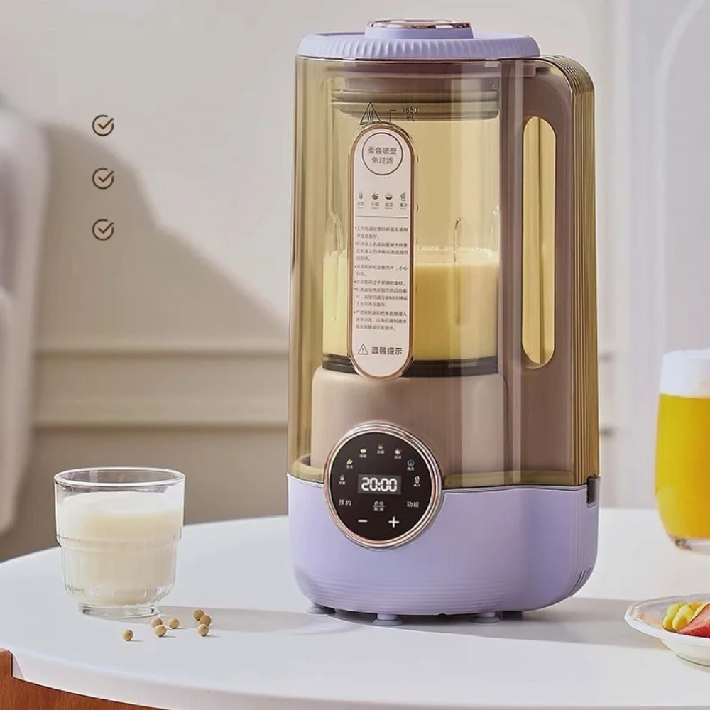 1.65L High Borosilicate Glass Soy Milk Maker Auto Cook, 20-Blade, Touch Panel