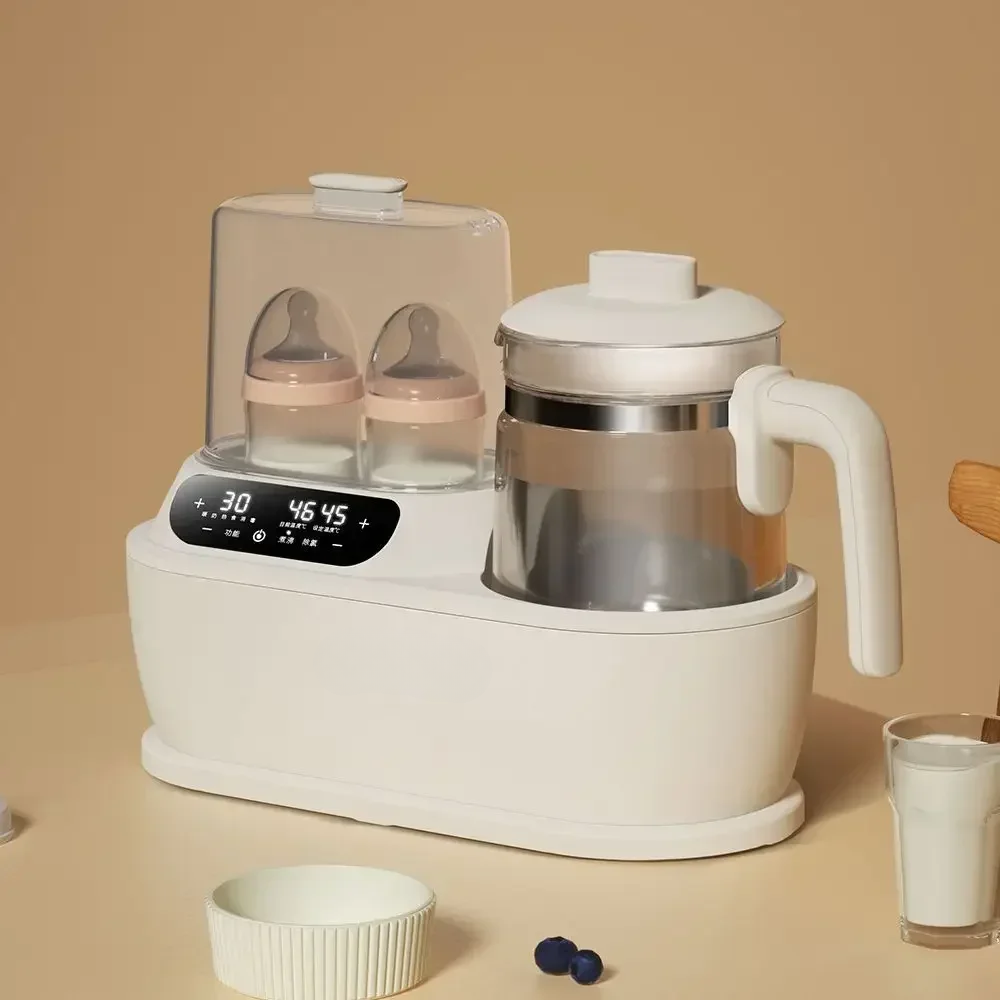 1L Electric Milk Warmer & Kettle 3-in-1 with Auto Thermostat and Glass Body – Gift Boxed