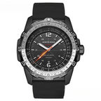 Solar Powered Outdoor Digital Watch with Altimeter Waterproof 50M, Luminous Display (Black)