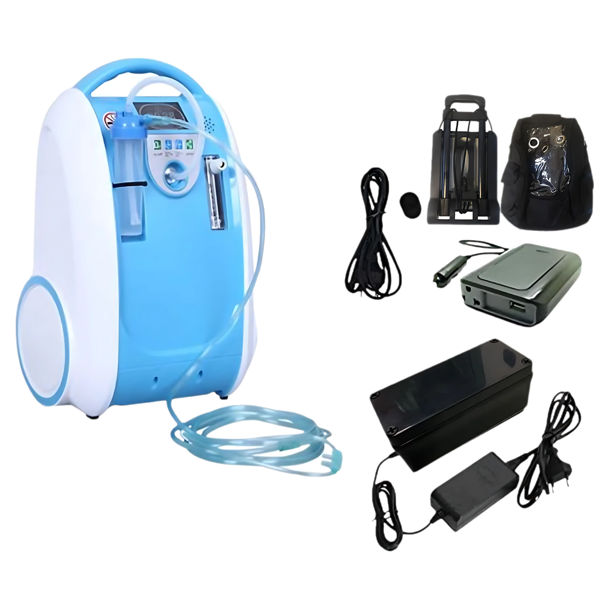 Portable 5L Oxygen Concentrator for Home and Car Battery Use