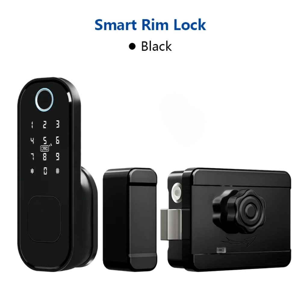Outdoor Smart Lock with Remote, Fingerprint & Keypad Entry Reversible Handle Design