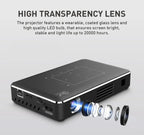 Compact Home Theater Projector 854x480 Dual-Band WiFi Auto Focus & Corner Keystone Black