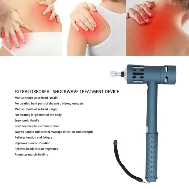 Portable Shockwave Therapy Device for Deep Tissue Massage and Pain Relief