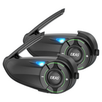 2-Pack Bluetooth Motorcycle Intercom Set with Music Sharing