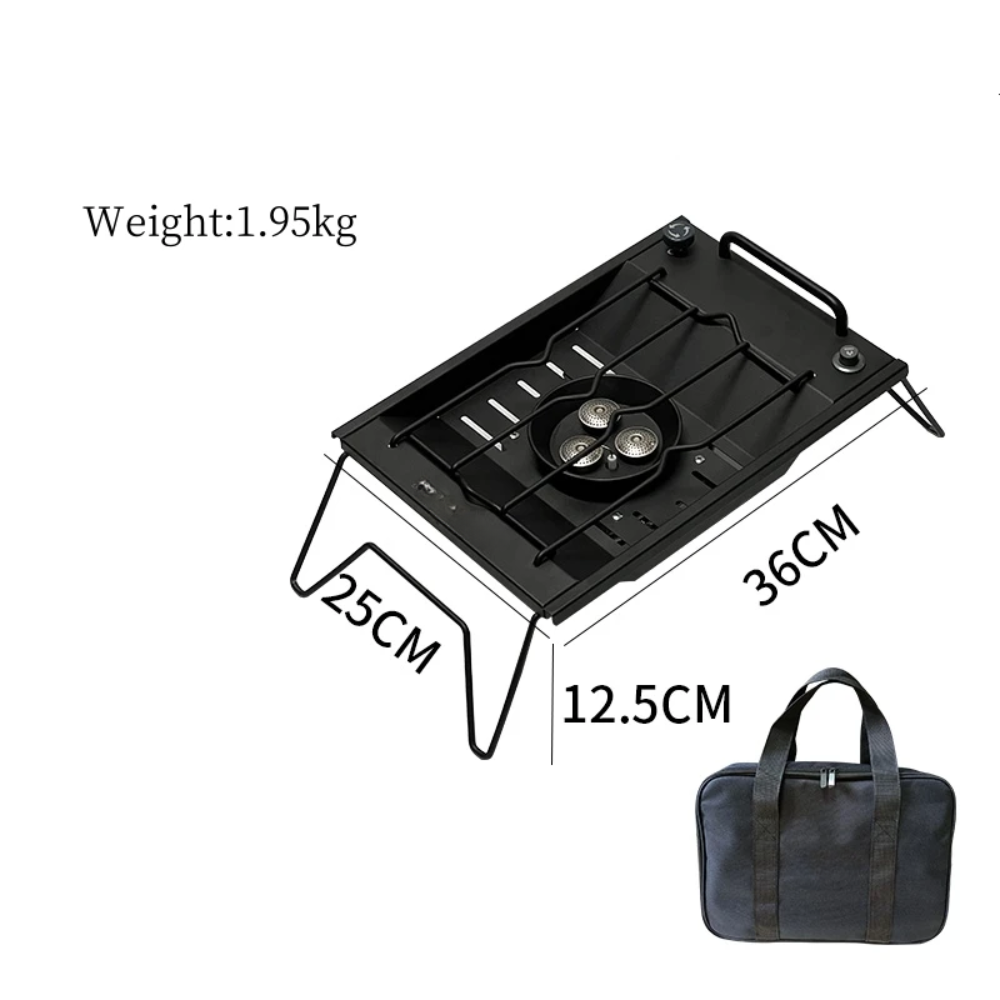 IGT-Compatible Gas Stove with Integrated Ignition for Outdoor Cooking