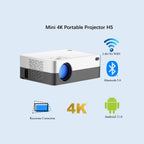 Mini Home Theater Projector with Auto Keystone, Bluetooth & 120 ANSI Brightness