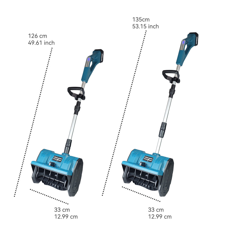 20V Cordless Electric Snow Thrower with 2Ah Battery and Quick Charging