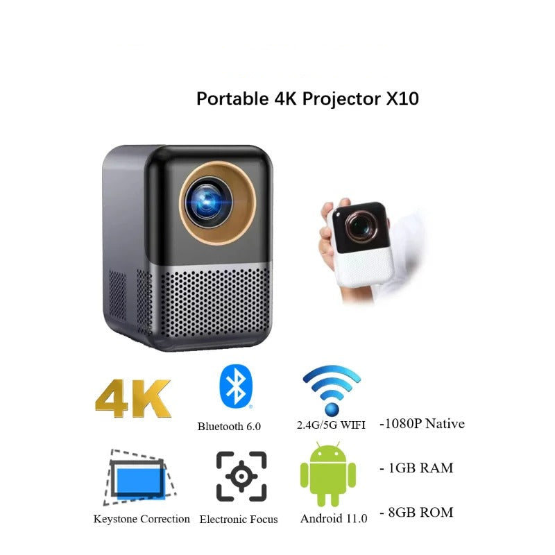 Compact Home Cinema Projector with Auto Keystone & Wireless Connectivity