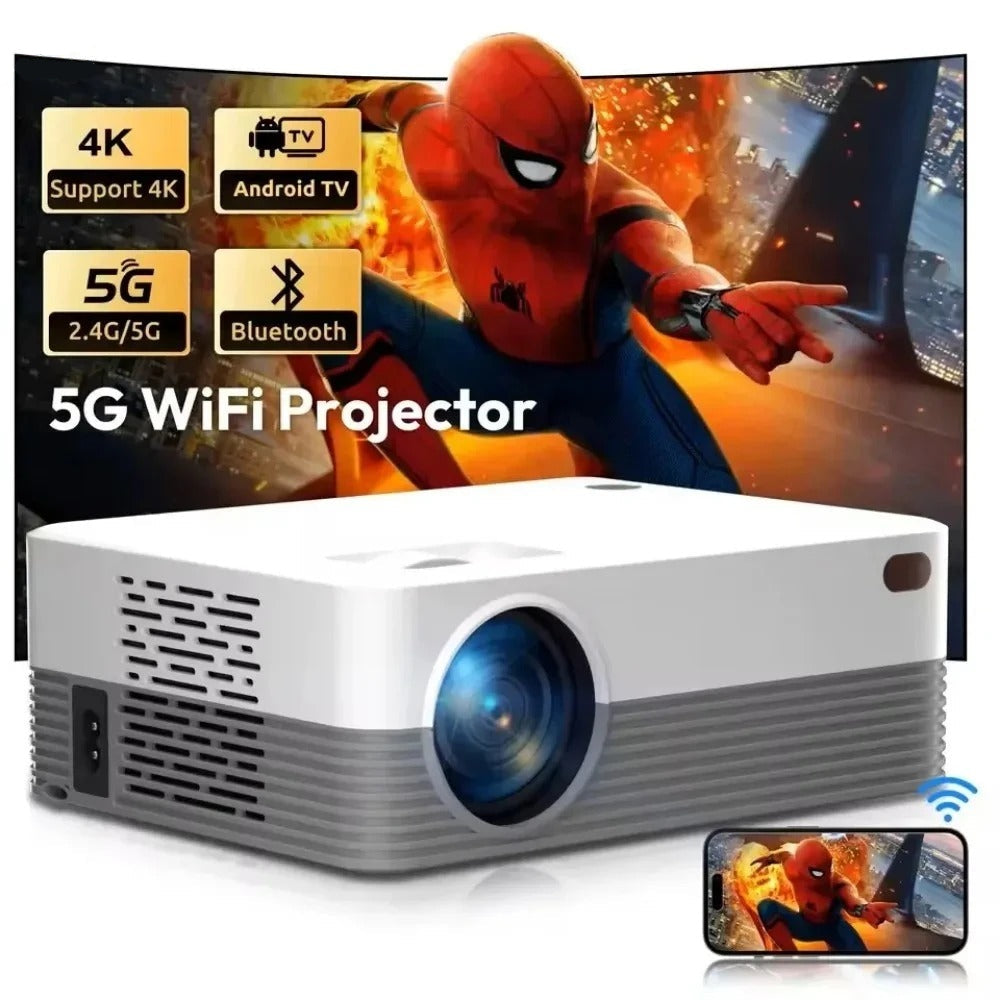 Mini Home Theater Projector with Auto Keystone, Bluetooth & 120 ANSI Brightness