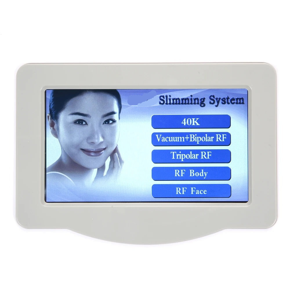 Portable Cavitation Machine with Vacuum RF & Multipolar Radio Frequency for Spa & Home Use White