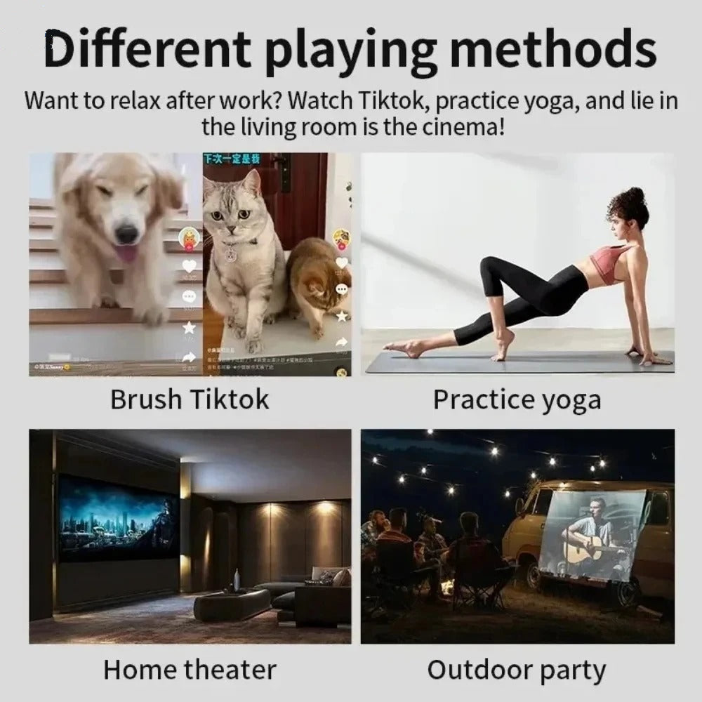 Mini Home Theater Projector with Auto Keystone, Bluetooth & 120 ANSI Brightness