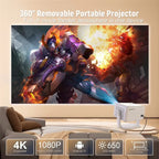 Smart WiFi Bluetooth Projector with Electronic Focus 1080p Resolution & 320 ANSI Lumens White