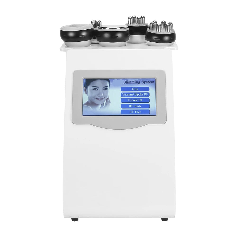 Portable Cavitation Machine with Vacuum RF & Multipolar Radio Frequency for Spa & Home Use White