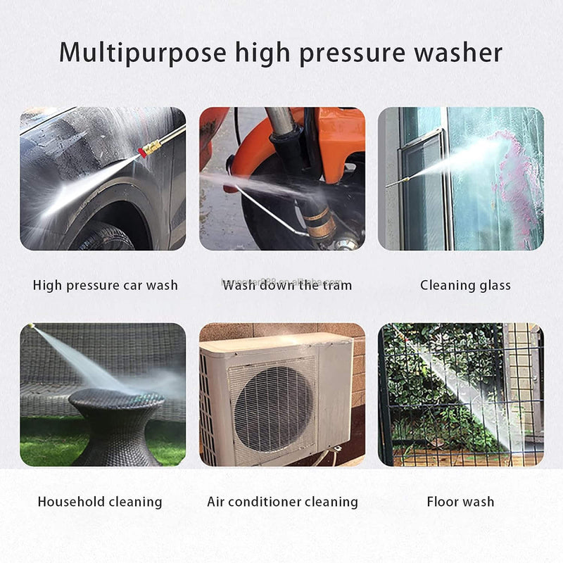 21V Cordless Pressure Washer with Rechargeable Battery and Multi-Mode Nozzle