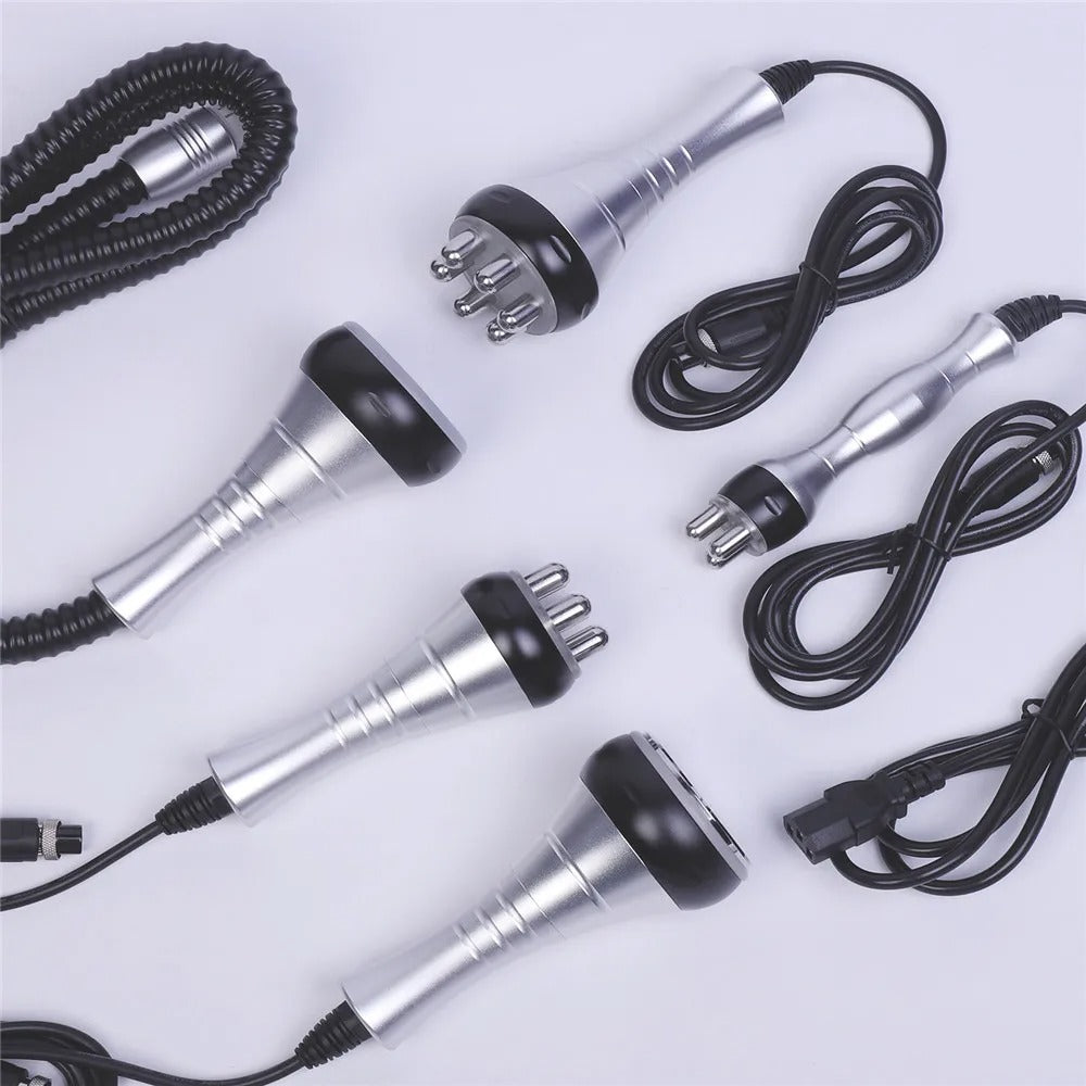 Portable Cavitation Machine with Vacuum RF & Multipolar Radio Frequency for Spa & Home Use White