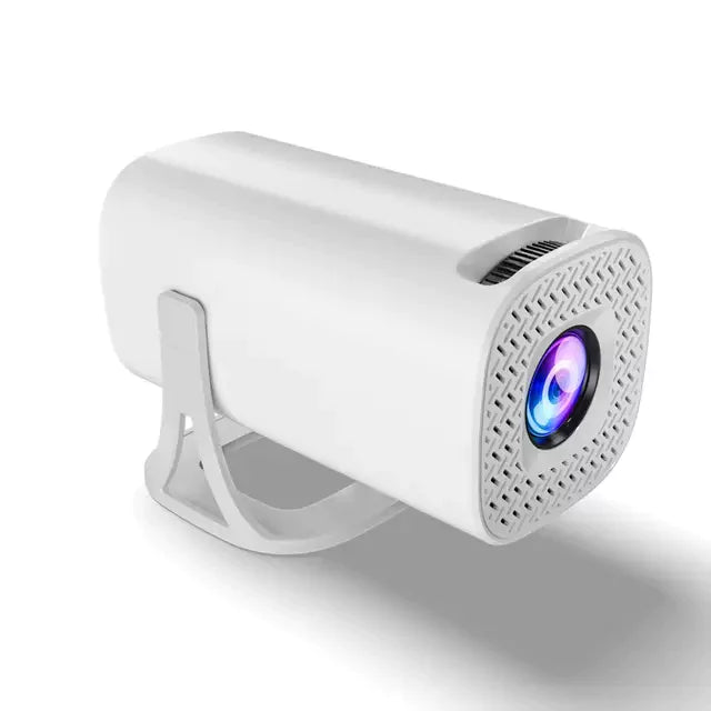 Compact Home Theater Projector with 150 Lumen Display Android 11 Wireless Streaming Support White