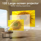 Compact Home Theater Projector with 150 Lumen Display Android 11 Wireless Streaming Support White